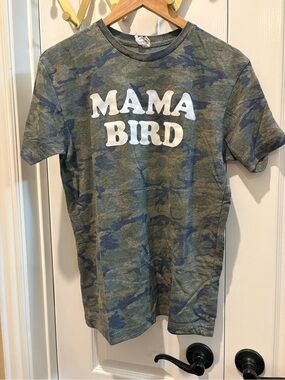 Mama Bird Camo Short Sleeve Tee - Green